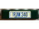 Part No: 2431pb0673  Name: Tile 1 x 4 with 'PJM 340' on Dark Green Background Pattern (Sticker) - Set 10242