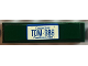 Part No: 2431pb674  Name: Tile 1 x 4 with 'TOM 986' on Dark Green Background Pattern (Sticker) - Set 10242