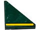 Part No: 35787pb018L  Name: Tile, Modified 2 x 2 Triangular with Yellow Stripe Pattern Model Left Side (Sticker) - Set 76907