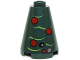 Part No: 3942cpb02  Name: Cone 2 x 2 x 2 - Open Stud with Red Ornaments, Tree Boughs and Droid Instruments Pattern