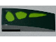 Part No: 50950pb053L  Name: Slope, Curved 3 x 1 with 3 Lime Scales Pattern Model Left Side (Sticker) - Set 9450