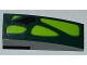 Part No: 50950pb054L  Name: Slope, Curved 3 x 1 with Black Scale and 4 Lime Scales Pattern Model Left Side (Sticker) - Set 9450