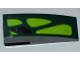 Part No: 50950pb054R  Name: Slope, Curved 3 x 1 with Black Scale and 4 Lime Scales Pattern Model Right Side (Sticker) - Set 9450
