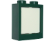 Part No: 60592c04  Name: Window 1 x 2 x 2 Flat Front with White Glass (60592 / 60601)