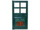 Part No: 60623pb14  Name: Door 1 x 4 x 6 with 4 Panes and Stud Handle with Dark Orange Sign, Light Bluish Gray String with Knots, Black 'OPEN' and Text Pattern (Sticker) - Set 910050