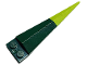 Part No: 61406pb02  Name: Plate, Modified 1 x 2 with Angular Extension with Molded Flexible Lime Tip Pattern