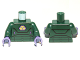 Part No: 973pb1154c01  Name: Torso Armor with Lex Luthor Warsuit with Yellow and Dark Purple Hexagon Logo Pattern / Dark Green Arms / Dark Purple Hands