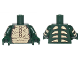 Part No: 973pb2529c01  Name: Torso Tan Bare Chest with Bones and Spikes Pattern / Dark Green Arms with Tan Stripes Pattern / Dark Green Hands