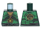 Part No: 973pb2612  Name: Torso Ninjago Armor with Green Straps and Black Sash with Golden Dragon Emblem Pattern