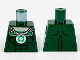 Part No: 973pb3453  Name: Torso Muscles Outline, Green Lantern Logo, Silver Chain Pattern