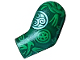 Part No: 981pb354  Name: Arm, Left with Silver and Bright Green Circles and Filigree Pattern