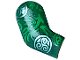 Part No: 982pb354  Name: Arm, Right with Silver and Bright Green Circles and Filigree Pattern