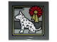 Part No: 11203pb044  Name: Tile, Modified 2 x 2 Inverted with Dalmatian Dog and Award Ribbon Pattern (Sticker) - Set 10263