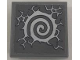 Part No: 11203pb109  Name: Tile, Modified 2 x 2 Inverted with Light Bluish Gray Spiral and Cracks Pattern (Sticker) - Set 71722