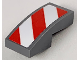 Part No: 11477pb004R  Name: Slope, Curved 2 x 1 x 2/3 with Red and White Danger Stripes (Red Corners) Pattern Model Right Side (Sticker) - Sets 60056 / 60152 / 60223
