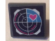 Part No: 15210pb057  Name: Road Sign 2 x 2 Square with Open O Clip with Radar and Pink Heart Pattern (Sticker) - Set 41333