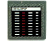 Part No: 15210pb183  Name: Road Sign 2 x 2 Square with Open O Clip with Computer Screen with Red and White Lines in Black Window Pattern (Sticker) - Set 75883