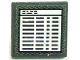 Part No: 15210pb184  Name: Road Sign 2 x 2 Square with Open O Clip with Computer Screen with Black Lines in White Window Pattern (Sticker) - Set 75883