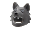 Part No: 1702pb01  Name: Minifigure, Headgear Head Cover, Costume Wolf / Dog with Black Eyes and Nose and White Teeth Pattern