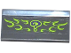Part No: 2440pb017  Name: Vehicle, Spoiler / Plow Blade 6 x 3 with Hinge with Dark Purple Question Mark and Lime Flames Pattern (Sticker) - Set 76012