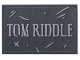 Part No: 26603pb044  Name: Tile 2 x 3 with Light Bluish Gray 'TOM RIDDLE' and Scratches Pattern (Sticker) - Set 75965