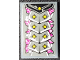 Part No: 26603pb554  Name: Tile 2 x 3 with Silver Armor Plates, Gold Spikes and Magenta Highlights Pattern (Sticker) - Set 71772