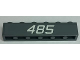 Part No: 3009pb198  Name: Brick 1 x 6 with White '485' on Dark Bluish Gray Background Pattern (Sticker) - Set 8426