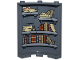 Part No: 30562pb099  Name: Cylinder Quarter 4 x 4 x 6 with Brick Wall with Black Mortar, Light Bluish Gray Bookshelves, Scrolls and Books Pattern (Sticker) - Set 10333
