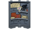 Part No: 30562pb101  Name: Cylinder Quarter 4 x 4 x 6 with Brick Wall with Black Mortar, Light Bluish Gray Bookshelves, Scrolls, Books, Candle, Parchment and Black Dragon Pattern (Sticker) - Set 10333