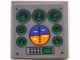 Part No: 3068pb2364  Name: Tile 2 x 2 with Instrument Control Panel with Orange and Blue Attitude Indicator and Green Gauges Pattern (Sticker) - Set 42052