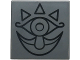 Part No: 3068pb2479  Name: Tile 2 x 2 with Black Ornate Eye, Triangles, Teardrop Nose and Mouth Pattern (The Legend of Zelda Gossip Stone)