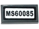 Part No: 3069pb0371  Name: Tile 1 x 2 with 'MS60085' Pattern (Sticker) - Set 60085