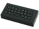 Part No: 3069pb1036  Name: Tile 1 x 2 with Computer Keyboard Black and White Keys Pattern (Sticker) - Set 76183