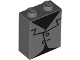 Part No: 3245cpb126  Name: Brick 1 x 2 x 2 with Inside Stud Holder with Black Top and Dark Bluish Gray Coat with Two Buttons Pattern (BrickHeadz Frankenstein Torso)