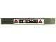 Part No: 40490pb074  Name: Technic, Liftarm Thick 1 x 9 with Control Panel with Gauges and Exclamation Marks in Red Warning Triangles Pattern (Sticker) - Set 42068