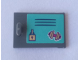 Part No: 4533pb023  Name: Container, Cupboard 2 x 3 x 2 Door with Lock, Weights, and Locker Vents on Medium Azure Background Pattern (Sticker) - Set 41312