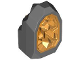 Part No: 49656pb09  Name: Rock 1 x 1 Geode with Molded Trans-Orange Crystals Pattern