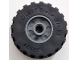 Part No: 55981c07  Name: Wheel 18mm D. x 14mm with Pin Hole, Fake Bolts and Shallow Spokes with Black Tire 37 x 14 (55981 / 35578)