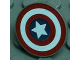 Part No: 59231pb05  Name: Minifigure, Shield Circular Flat Face with Captain America Star Pattern