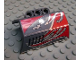 Part No: 61069pb004L  Name: Technic, Panel Engine Block Half / Side Intake with Red and Silver Flames, Oil Cap Pattern Model Left Side (Stickers) - Set 8493