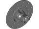 Part No: 7168  Name: Technic, Steering Brake Rotor 3 Pin Holes Round and Center CV Joint Wide Socket