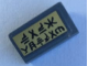 Part No: 85984pb303  Name: Slope 30 1 x 2 x 2/3 with Black Ninjago Logogram 'MASTER KNAP' on Gold Background Pattern (Sticker) - Set 70617