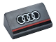Part No: 85984pb437  Name: Slope 30 1 x 2 x 2/3 with Black and Red Stripes and White Audi Logo Pattern