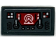 Part No: 85984pb492  Name: Slope 30 1 x 2 x 2/3 with Control Panel with Red Screen, White Circles, Buttons and Switches Pattern (Sticker) - Set 76294