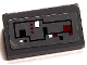 Part No: 85984pb498  Name: Slope 30 1 x 2 x 2/3 with Control Panel with Black, Red and White Circuitry with Lines, Dots and Squares Pattern 1 (Sticker) - Set 75043