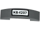 Part No: 93273pb024  Name: Slope, Curved 4 x 1 x 2/3 Double with 'KB 4207' Pattern (Sticker) - Set 4207