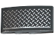 Part No: 93606pb042L  Name: Slope, Curved 4 x 2 with Tread Plate and Silver Line Pattern Model Left Side (Sticker) - Set 75919