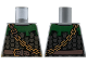 Part No: 973pb0691  Name: Torso Castle Kingdoms Dark Silver Scale Mail Armor with Dark Green Collar, Dark Brown Belt with Gold Buckle, Chain Pattern