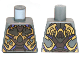 Part No: 973pb1202  Name: Torso Alien with Gold, Dark Brown and Dark Purple Armor Pattern