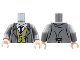 Part No: 973pb3346c01  Name: Torso Harry Potter Jacket with Olive Green Vest with Pinstripes, White Shirt with Collar, and Tie Pattern / Dark Bluish Gray Arms / Light Nougat Hands